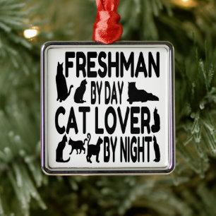 Freshman Cat Lover Metal Tree Decoration