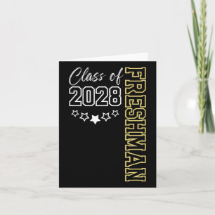 Freshman Cl Of 2028 First Day Of 9th Grade Card