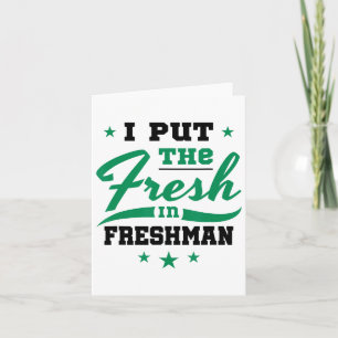 Freshman Year Ninth Grade 9th Funny Ck To School F Card