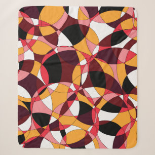 freshness colored abstract pattern in warm colours sherpa blanket