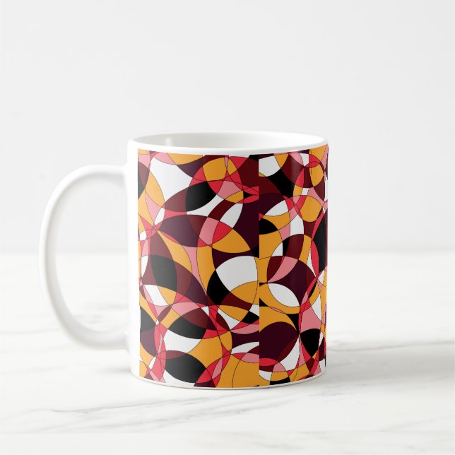 freshness coloured abstract pattern in warm colour coffee mug (Left)