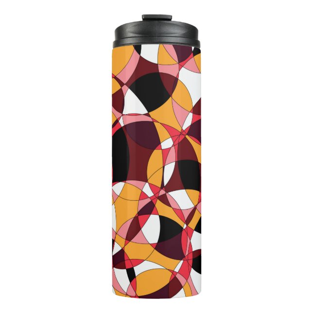 freshness coloured abstract pattern in warm colour thermal tumbler (Front)