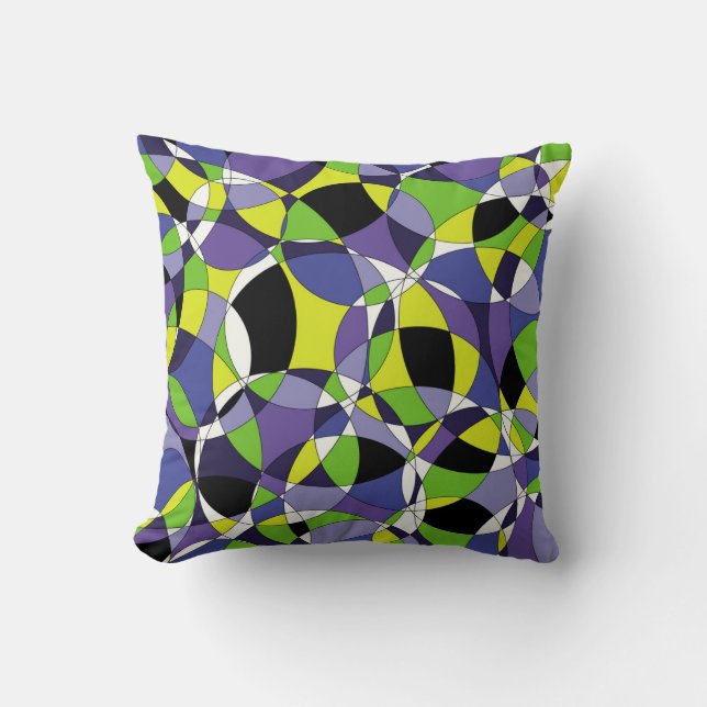 Freshness coloured abstract patternabstract, art,  cushion (Front)