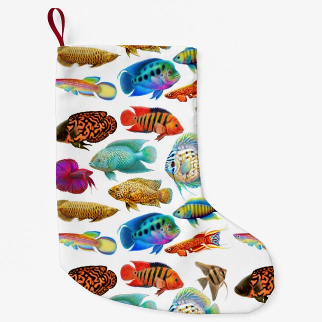 Freshwater Aquarium Fish Christmas Stocking (Front)