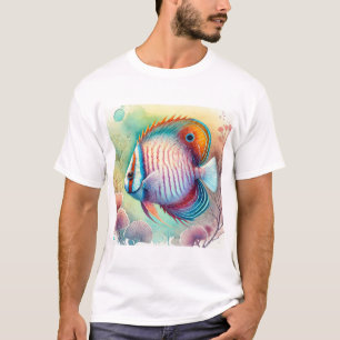 Freshwater Butterflyfish 040924AREF132 - Watercolo T-Shirt
