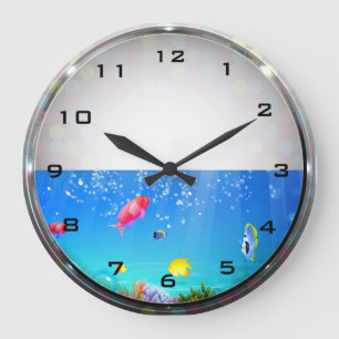 Freshwater Fish Aquarium Wall Clock