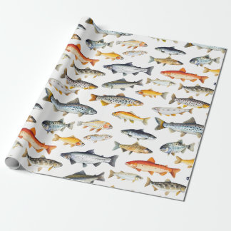 Freshwater Fish Wrapping Paper