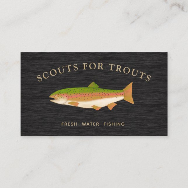 Freshwater Fly Fishing Guide  Business Card (Front)
