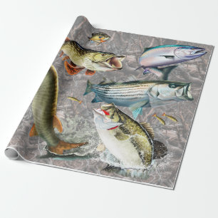 Freshwater Sport fish wrapping paper