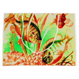 freshwater sunfish print large gift bag