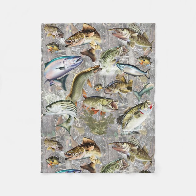 Freshwater Wrap Fleece Blanket (Front)