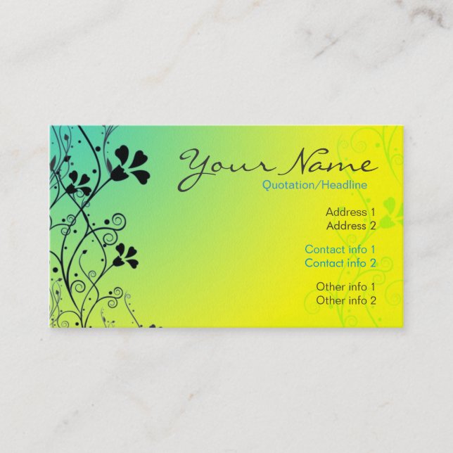 FreshZing Business Card (Front)