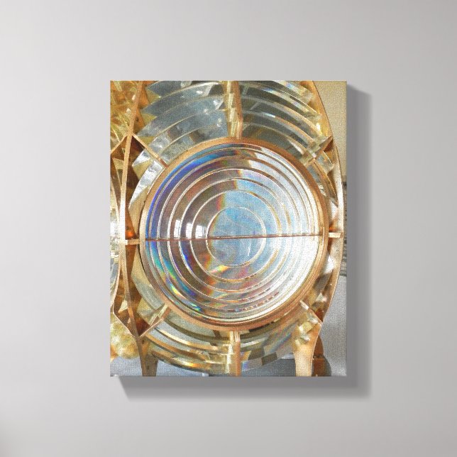 Fresnel lens, Anacapa lighthouse, Channel Islands Canvas Print (Front)