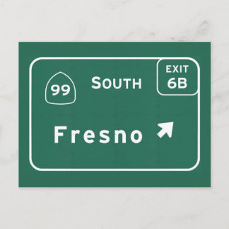 Fresno 99 South Interstate California Highway - Postcard