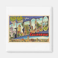 Fresno California CA Vintage Large Letter Postcard