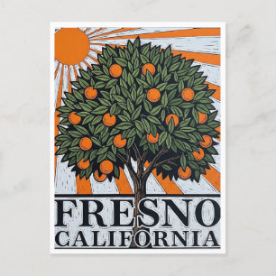 Fresno California Central Valley Postcard