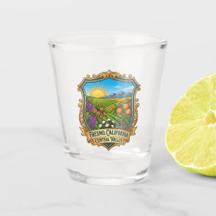 Fresno California Central Valley USA Shot Glass
