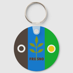 Fresno (California) flag Keychain