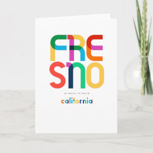 Fresno California Mid Century, Pop Art, Card