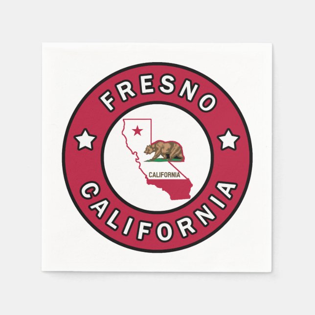 Fresno California Napkin (Front)
