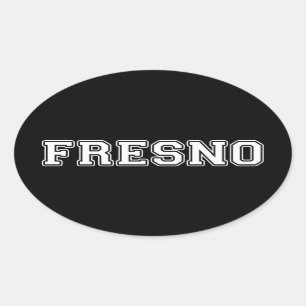 Fresno California Oval Sticker
