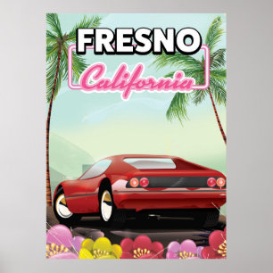 Fresno California travel poster