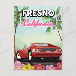 Fresno California travel poster Postcard
