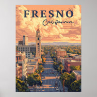 Fresno California Urban Landscape 