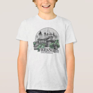 Fresno City California USA Tri-Blend Shirt