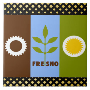 Fresno city flag tile