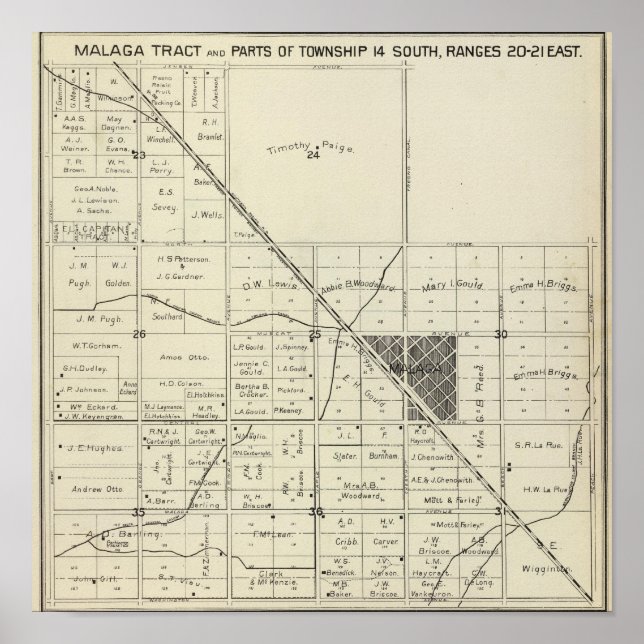 Fresno County, California 16 Poster (Front)