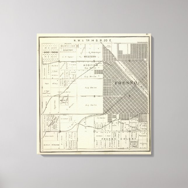 Fresno County, California 32 Canvas Print (Front)