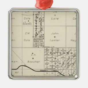 Fresno County, California 4 Metal Tree Decoration