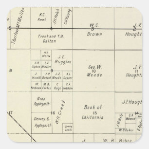 Fresno County, California Square Sticker