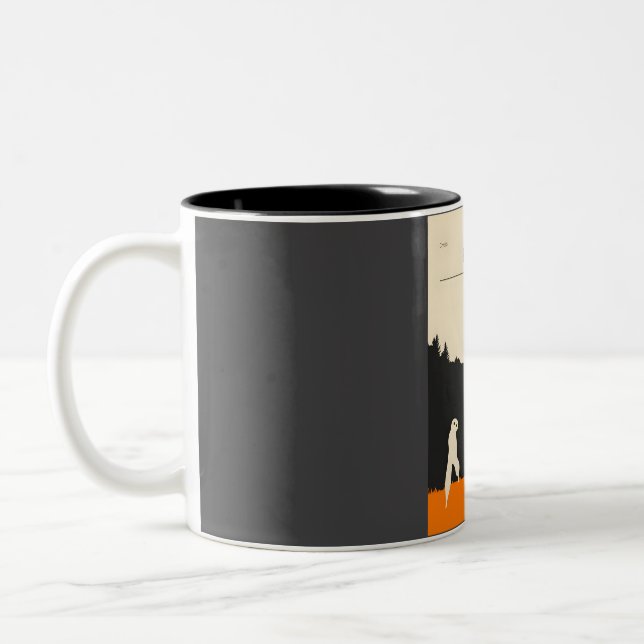 Fresno Nightcrawler Cryptid Book Cover Poster  Two-Tone Coffee Mug (Left)