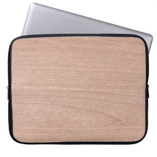 Fresno wood smooth clear texture laptop sleeve