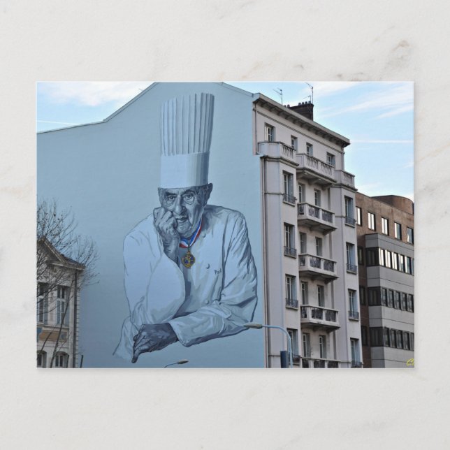 Fresque Paul Bocuse - Mur peint - Lyon Postcard (Front)