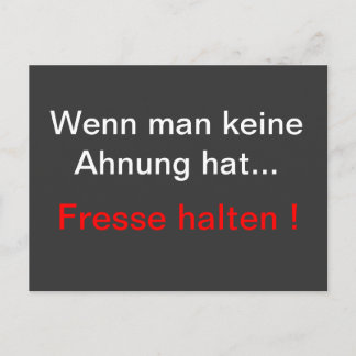 Fresse halten postcard