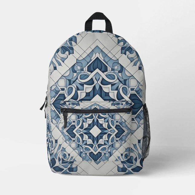 Fretwork Printed Backpack (Front)