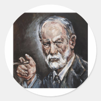 freud classic round sticker