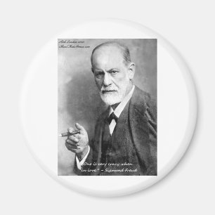 Freud Crazy Lovers Love Quote Gifts Cards Etc Magnet