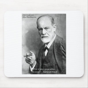 Freud Crazy Lovers Love Quote Gifts Cards Etc Mouse Mat