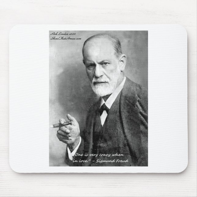 Freud Crazy Lovers Love Quote Gifts Cards Etc Mouse Mat (Front)