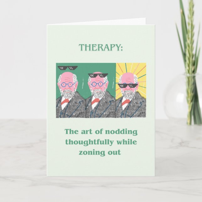 Freud Funny Greeting Card (Front)