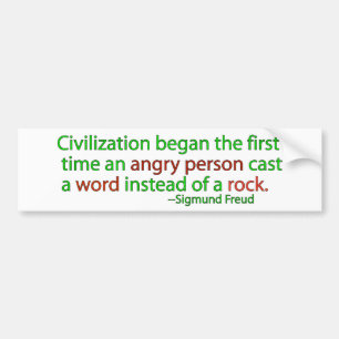 Freud on civilisation bumper sticker