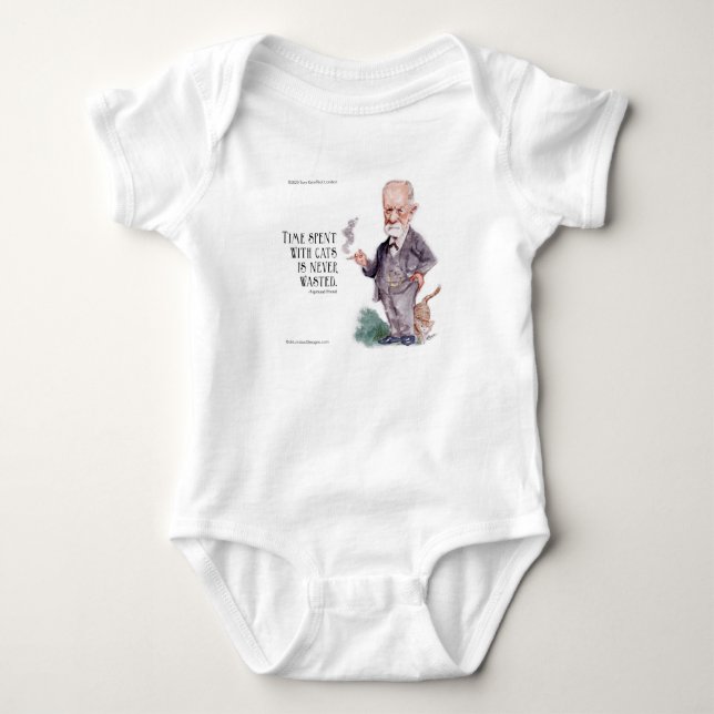 Freud & Quote About Cats Baby Bodysuit (Front)