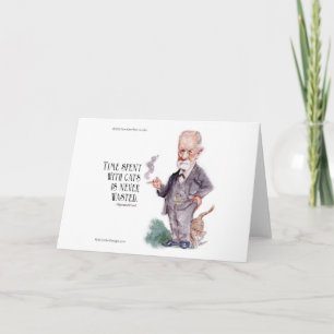 Freud & Quote About Cats Card