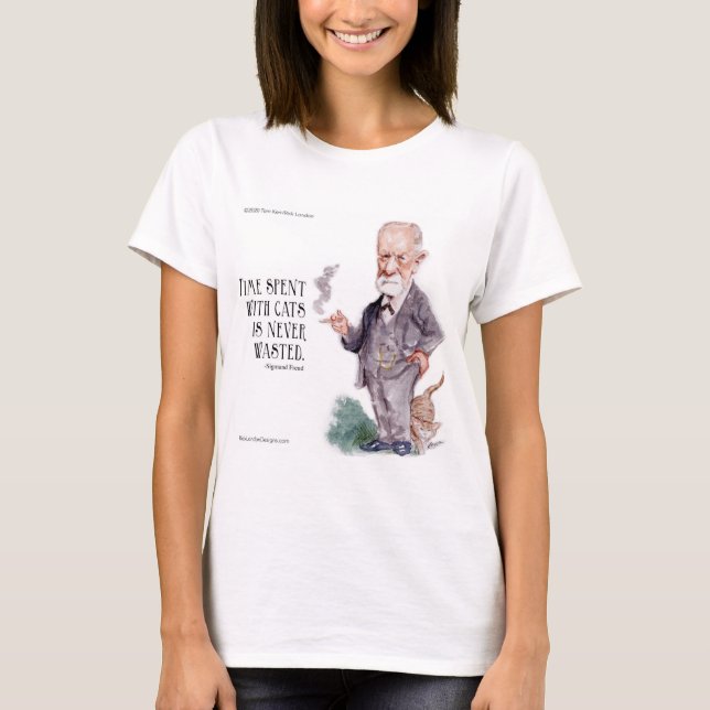 Freud & Quote About Cats Womens T-Shirt (Front)