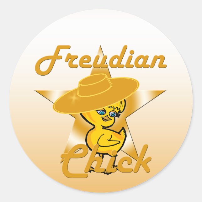 Freudian Chick #10 Classic Round Sticker (Front)