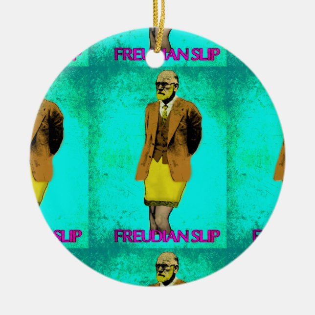 Freudian Slip Grunge Pop Art Meme Ceramic Tree Decoration (Front)